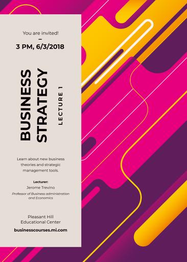 Business Event Ad On Geometric Pattern 