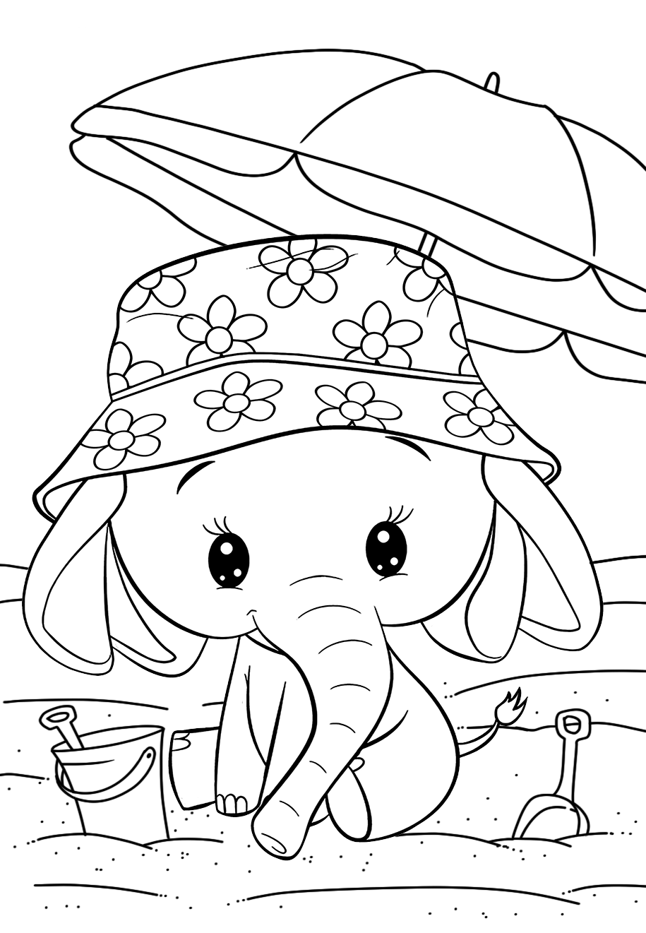 Раскраски малашки «Слоненок», чтобы бесплатно распечатать