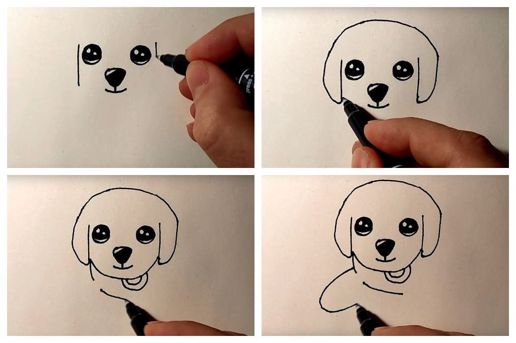 Рисунки собак легкие и милые - 81 фото