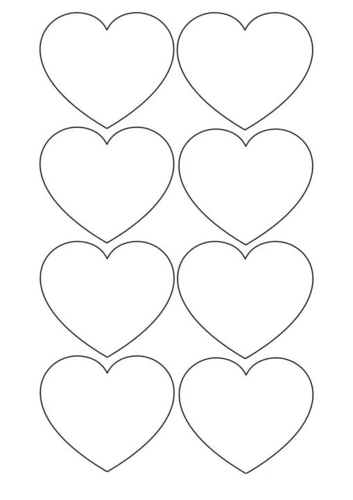 110 шаблонов сердечек для вырезания