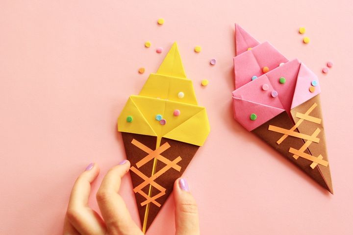 Оригами-мороженое