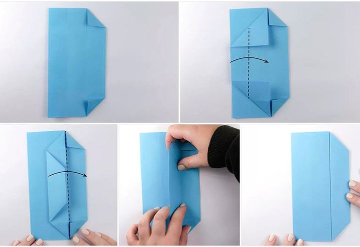 Схема сборки коробочки-оригами