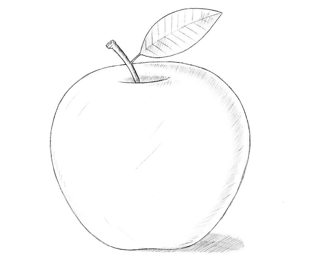 Простой рисунок яблока