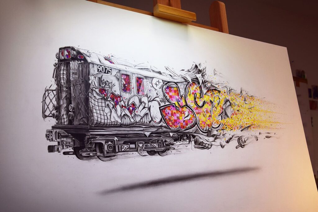 Графити поезд