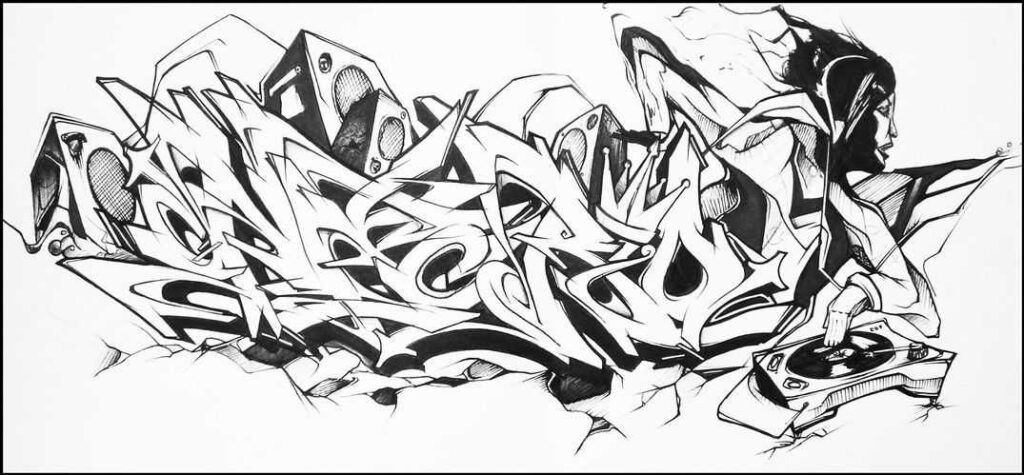 Граффити карандашем