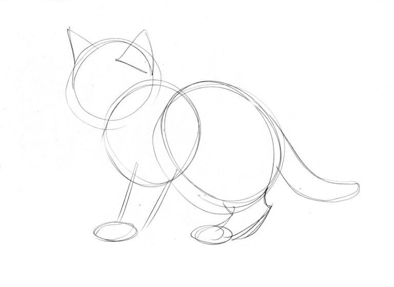Как рисовать котенка