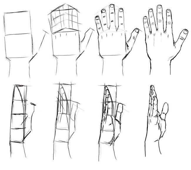 Как рисовать руку