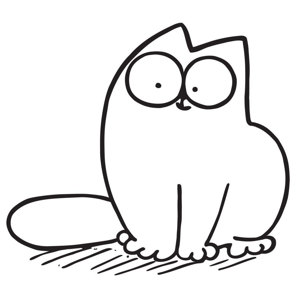 Кот Саймона для рисовки