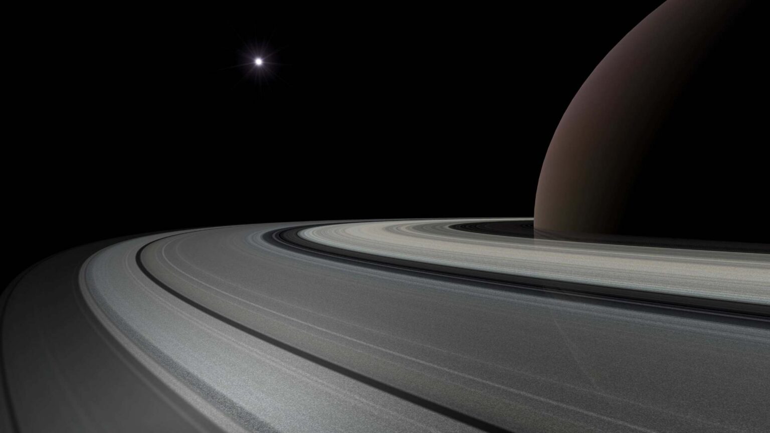 Кольца Сатурна с поверхности