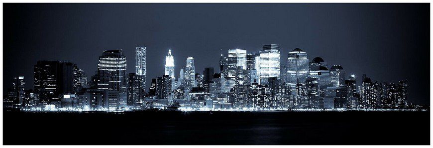 Постер на холсте Панорама ночного города